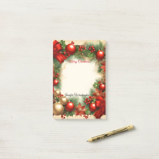 Kerstfeestdag Post-it® Notes (Op bureau)