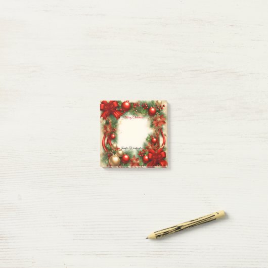 Kerstfeestdag Post-it® Notes (Op bureau)