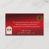 Kerstfeestdag, professionele decorteermaatschappij visitekaartje (Achterkant)