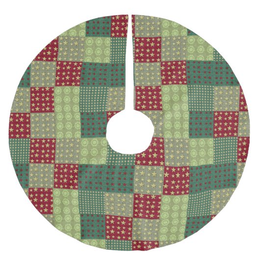 kerstfeestdag - Quilt Pattern Tree Skirt Kerstboom Rok (Voorkant)