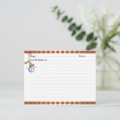 kerstfeestdag — Recipaarden Briefkaart (Staand voorkant)