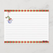 kerstfeestdag — Recipaarden Briefkaart (Achterkant)