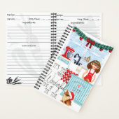 Kerstfeestdag Recipe Book Cookbook Custom Name Notitieboek (Binnen)
