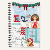 Kerstfeestdag Recipe Book Cookbook Custom Name Notitieboek (Voorkant)