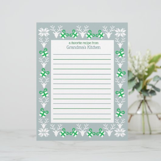 Kerstfeestdag — Recippapier (Staand voorkant)