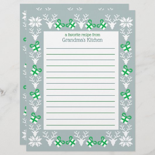 Kerstfeestdag — Recippapier (Voorkant / Achterkant)