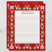 Kerstfeestdag — Recippapier (Voorkant / Achterkant)