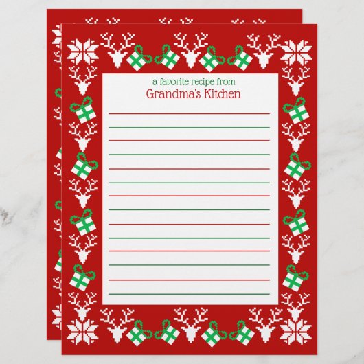 Kerstfeestdag — Recippapier (Voorkant / Achterkant)