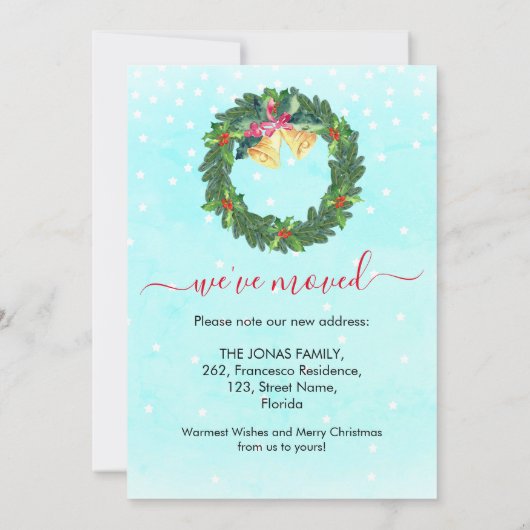 Kerstfeestdag: Red Truck Blue Aankondiging (Achterkant)