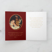 Kerstfeestdag: Religieuze gouden kerstfeestdag Kaart (Binnen)