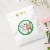 kerstfeestdag. "rendier" personaliseren bedankzakje (Gezegeld)