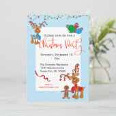 Kerstfeestdag, rendierlijk Rudolph Kaart (Staand voorkant)