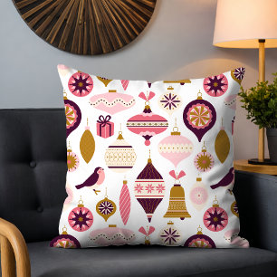 Kerstfeestdag  Retro Decorations Bauble Buitenkussen