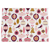 Kerstfeestdag  Retro Decorations Bauble Groot Cadeauzakje (Voorkant)