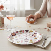 Kerstfeestdag Retro Decorations Bauble Papieren Bordje