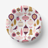 Kerstfeestdag Retro Decorations Bauble Papieren Kommen (Voorkant)