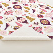 Kerstfeestdag  Retro Decorations Bauble Sherpa Deken (3/4)