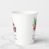 Kerstfeestdag Reunion Red Truck Papieren Bekers (Rechts)