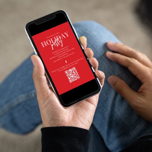 Kerstfeestdag Robuuste buffelkoepel QR-code Kaart