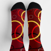 Kerstfeestdag rode cirkel sokken (Top)