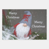 kerstfeestdag rode grijze kalk inpakpapier vel (Voorkant 3)