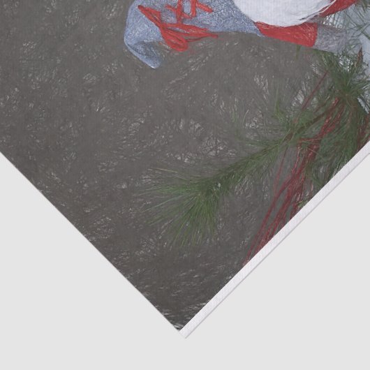 kerstfeestdag rode grijze kalk tissuepapier (Detail)