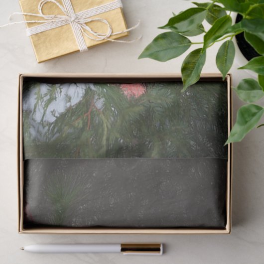 kerstfeestdag rode grijze kalk tissuepapier (Geschenk)