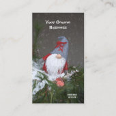 kerstfeestdag rode grijze kalk visitekaartje (Voorkant)