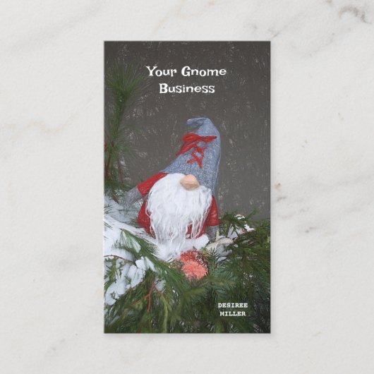 kerstfeestdag rode grijze kalk visitekaartje (Voorkant)