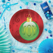 Kerstfeestdag rode kerstmis papieren bordje (Feest)