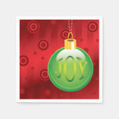 Kerstfeestdag rode kerstmis servetten (Voorkant)