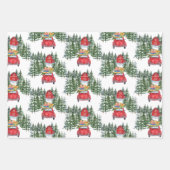 Kerstfeestdag  rode kruis, zwart inpakpapier vel (Voorkant 2)