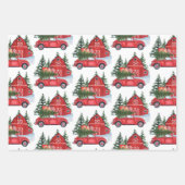 Kerstfeestdag  rode kruis, zwart inpakpapier vel (Voorkant)