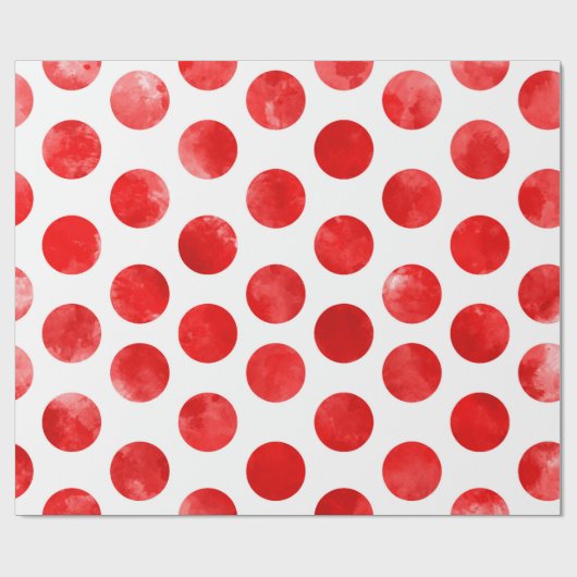 Kerstfeestdag rode poka vlek moderne warme makreel cadeaupapier (Vlak)