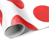 Kerstfeestdag rode poka vlek moderne warme makreel cadeaupapier (Rol Hoek)