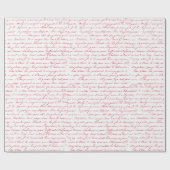 Kerstfeestdag Romantisch  Frans script Cadeaupapier (Vlak)