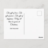  kerstfeestdag rond de kerstmis rond de engelenbom briefkaart (Achterkant)