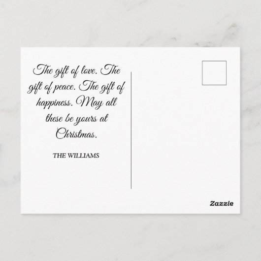  kerstfeestdag rond de kerstmis rond de engelenbom briefkaart (Achterkant)