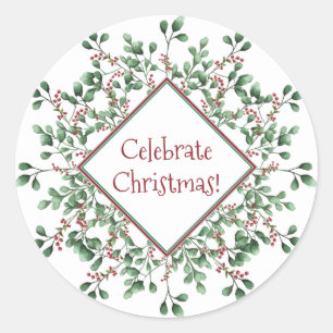 Kerstfeestdag - ronde sticker