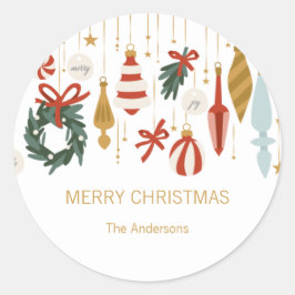 kerstfeestdag ronde sticker