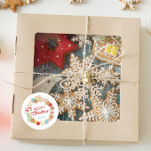 kerstfeestdag ronde sticker