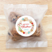 kerstfeestdag ronde sticker