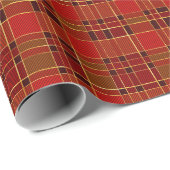 Kerstfeestdag, rood en gouden spelden cadeaupapier (Rol Hoek)