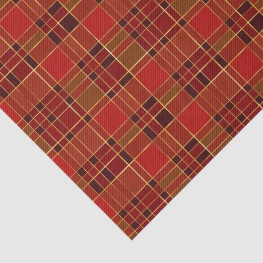 Kerstfeestdag, rood en gouden spelden tissuepapier (Detail)