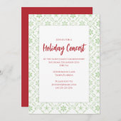 Kerstfeestdag - Rood en groen Snowflake Eenvoudig Kaart (Voorkant / Achterkant)