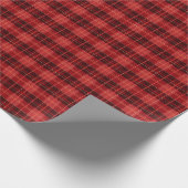 Kerstfeestdag Rood en Zwarte Pset Cadeaupapier (Hoek)