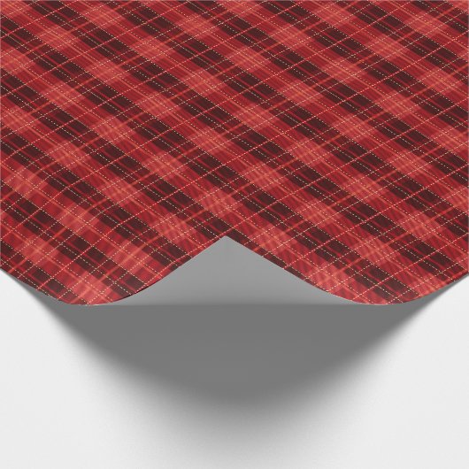 Kerstfeestdag Rood en Zwarte Pset Cadeaupapier (Hoek)