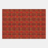 Kerstfeestdag rood, groen en goud inpakpapier vel (Voorkant)