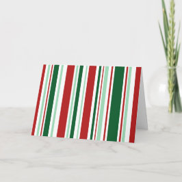Kerstfeestdag rood, groen, witte strepen feestdagen kaart