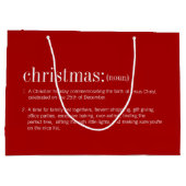 Kerstfeestdag rood groot cadeauzakje (Achterkant)